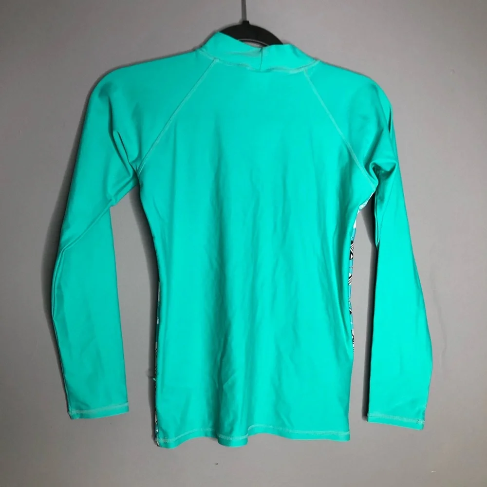 Kids RashGuard, Size 12, Color Aqua - Picture 2 of 3